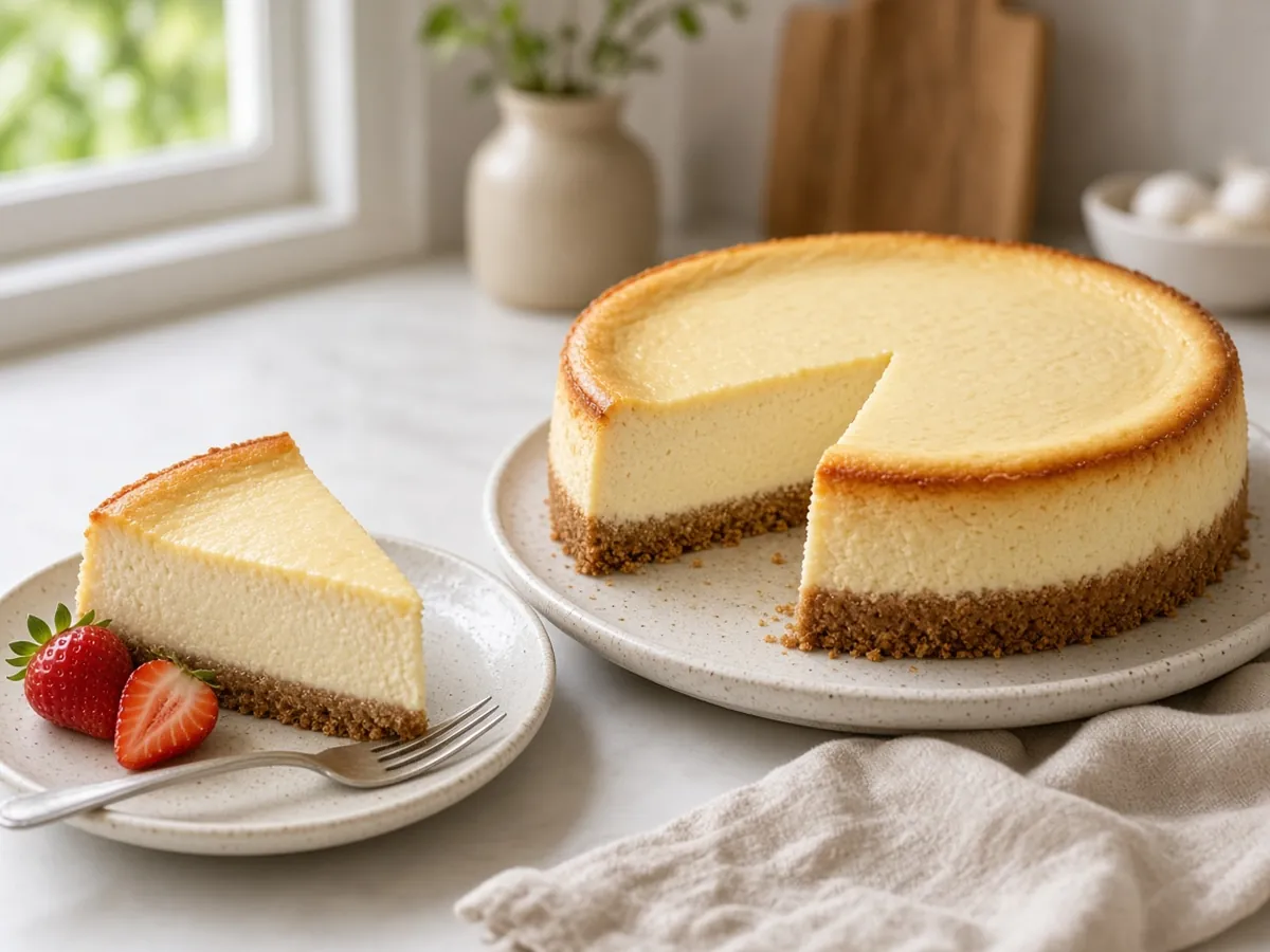 Classic Cheesecake: A rich, creamy cheesecake on a buttery graham cracker crust.