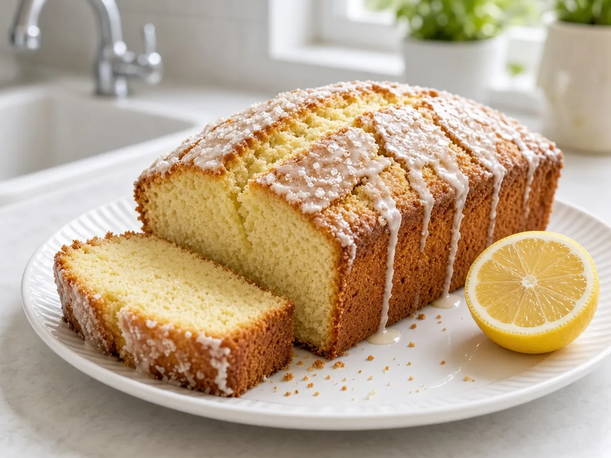 Lemon Drizzle Cake: A tender, buttery lemon loaf soaked with a crackly lemon-sugar drizzle.